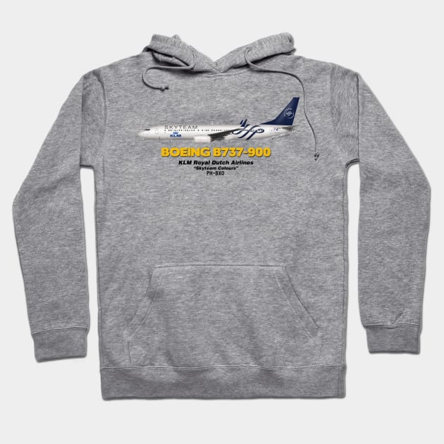 Boeing B737-900 - KLM Royal Dutch Airlines "Skyteam Colours" Hoodie by TheArtofFlying